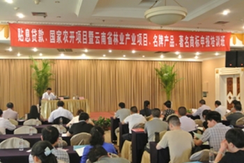 我公司参加云南省林业产业协会举办的国家开发项目培训班